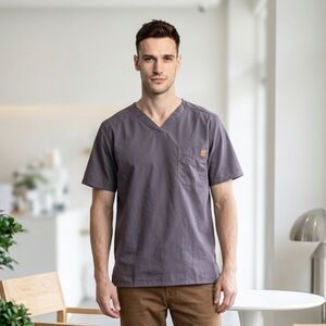 Carhartt Gray Scrub Top L